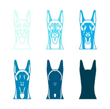 imagem do arquivo vetor para download Vetor de cão raça Dobermann