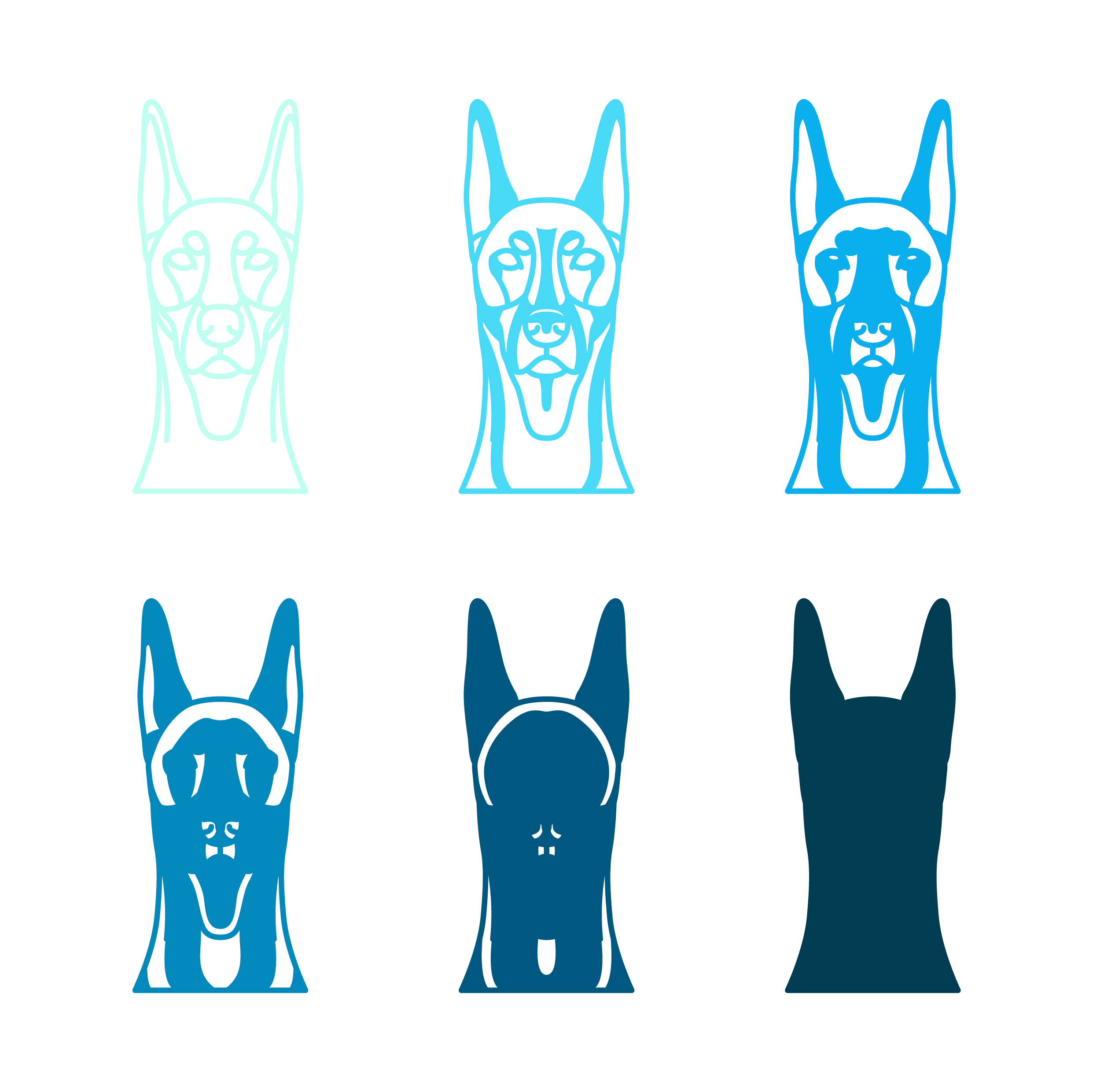 imagem do arquivo vetor para download Vetor de cão raça Dobermann