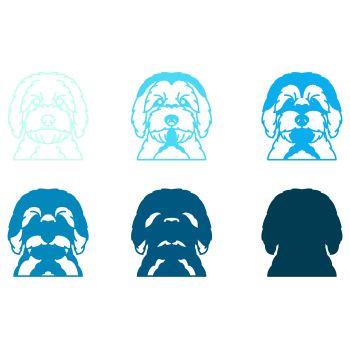 imagem do arquivo vetor para download Vetor de cão raça Goldendoodle
