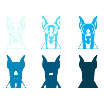 imagem do arquivo vetor para download Vetor de cão raça Pinscher alemão
