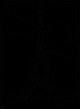 imagem do arquivo vetor para download Vetor de torre eiffel nuvens