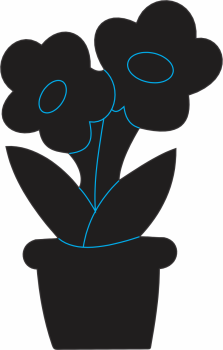 imagem do arquivo vetor para download Vetor de vaso de flor