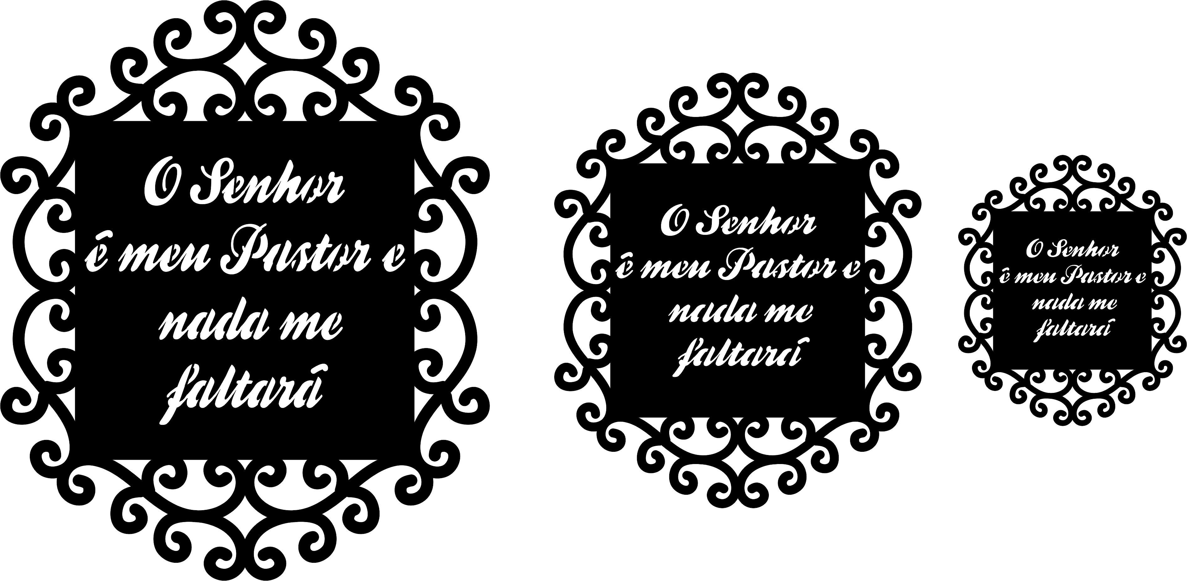 imagem do arquivo vetor para download Vetor decorativo O Senhor é meu Pastor