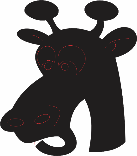 imagem do arquivo vetor para download Vetor girafa 