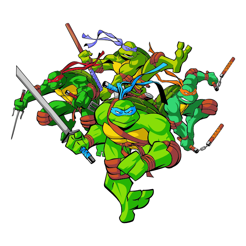 imagem do arquivo vetor para download Vetor grupo tartaruga ninja 