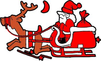 imagem do arquivo vetor para download Vetor papa Noel com treno 