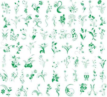 imagem do arquivo vetor para download Vetores de Flores para decoração