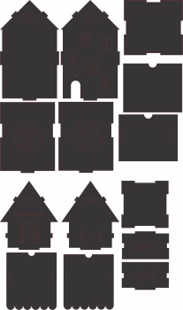 imagem do arquivo vetor para download  Casa Natalina