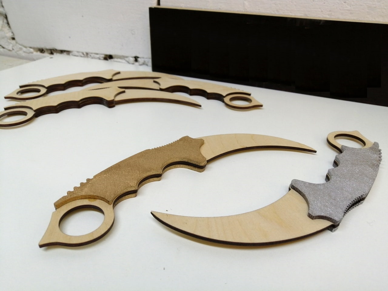 imagem do arquivo vetor para download  Faca Karambit Cortada a Laser 3mm 187mm