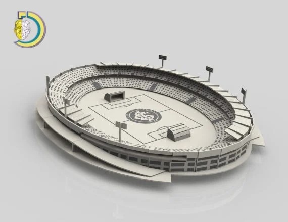imagem do arquivo vetor para download Layout de Estádio de Madeira Cortado a Laser