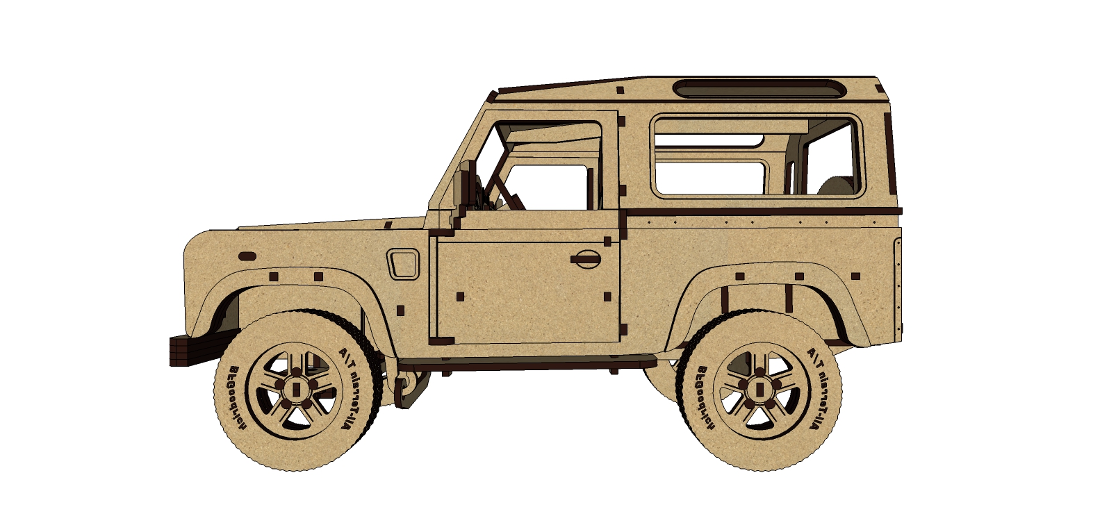 imagem do arquivo vetor para download Miniatura de carro Defender 90 soft