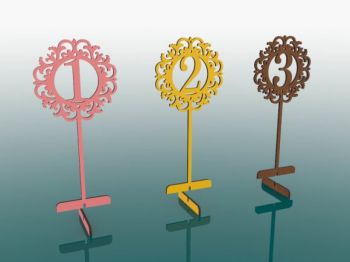 imagem do arquivo vetor para download Números de Mesa de Casamento