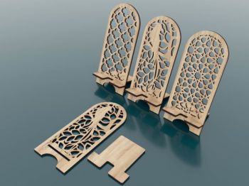 imagem do arquivo vetor para download  Suporte de Telefone de Madeira Cortado a Laser
