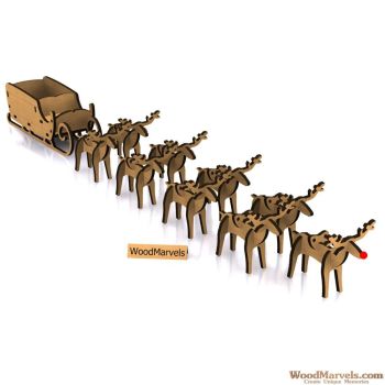 imagem do arquivo vetor para download  Treno natalino com renas