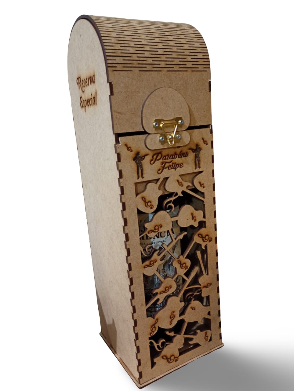 imagem do arquivo vetor para download Caixa de Vinho MDF