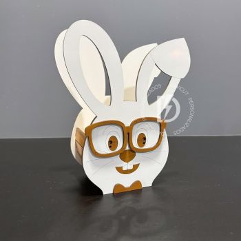 imagem do arquivo vetor para download Cesta Coelho de Óculos