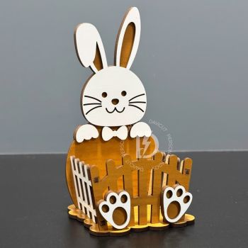 imagem do arquivo vetor para download Cesta coelho cercado completo