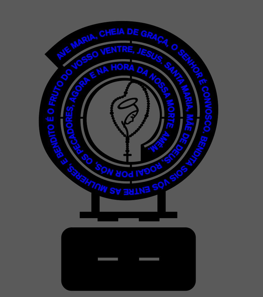 imagem do arquivo vetor para download Totem com oração em aspiral