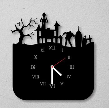 imagem do arquivo vetor para download relógio de parede walking dead halloween