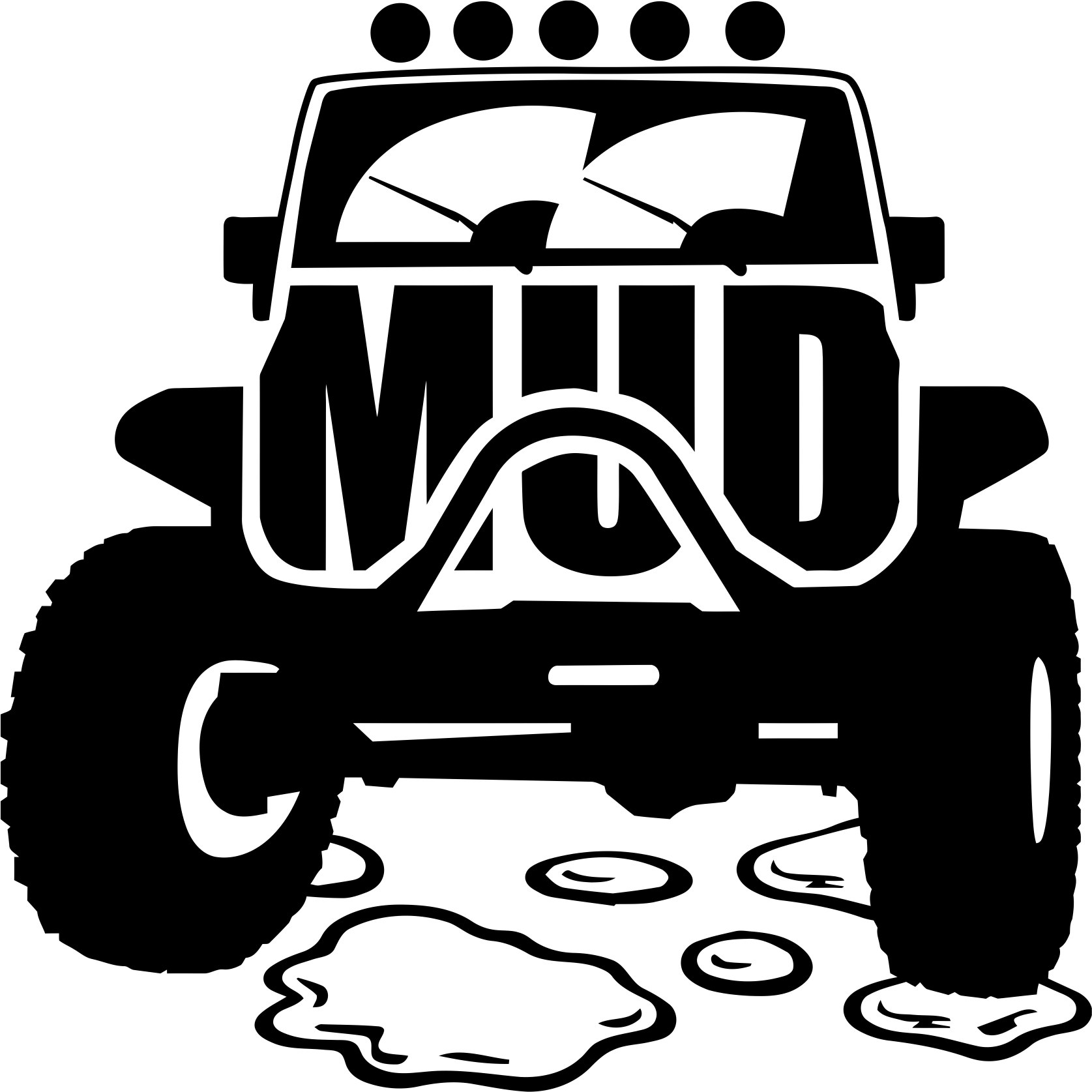 imagem do arquivo vetor para download Adesivo de Lama Offroad