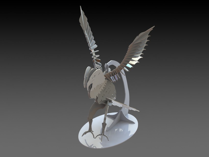 imagem do arquivo vetor para download Aguia 3D