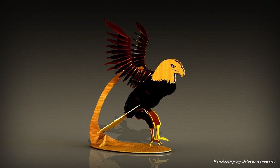 imagem do arquivo vetor para download Aguia 3D