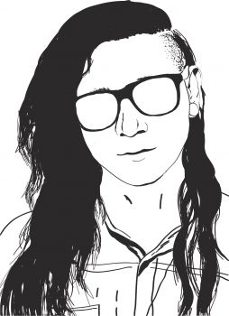 imagem do arquivo vetor para download Arte de Skrillex Sonny Moore