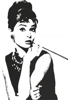 imagem do arquivo vetor para download Arte vetorial Audrey Hepburn