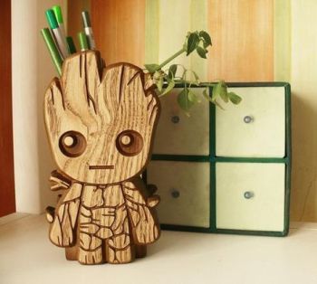 imagem do arquivo vetor para download Bebê Groot para Corte a Laser