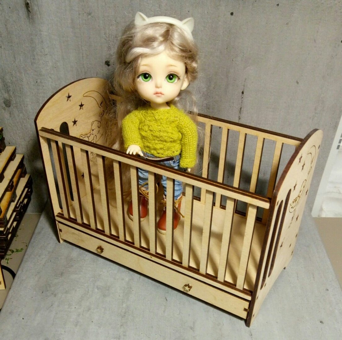 imagem do arquivo vetor para download Berço de brinquedo 