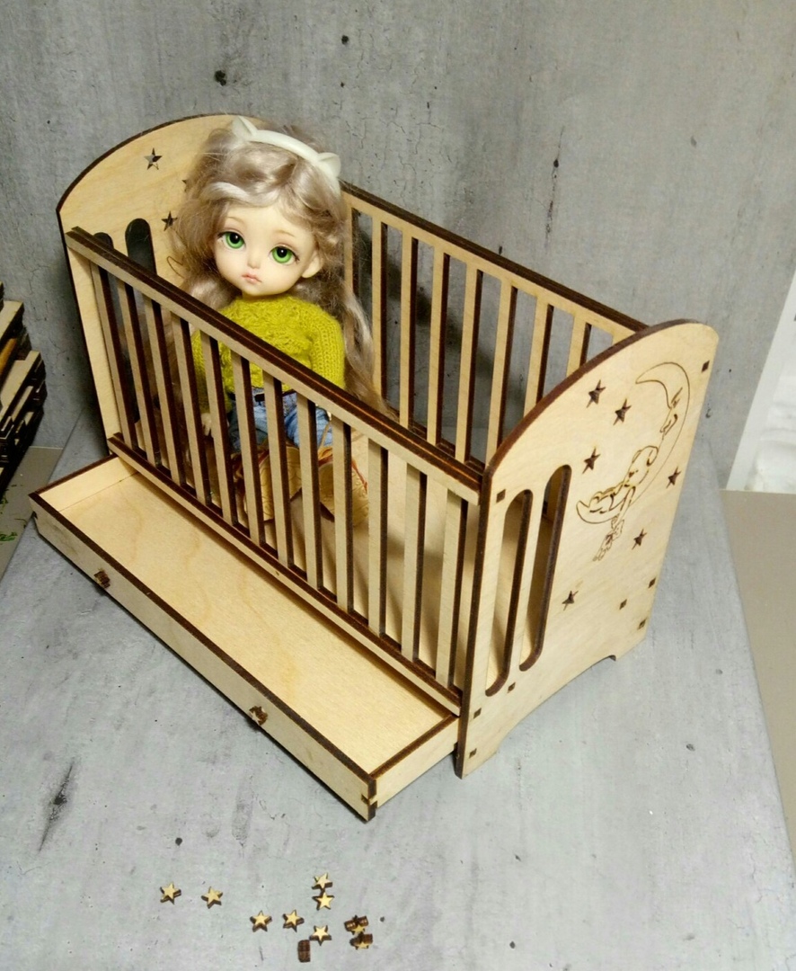 imagem do arquivo vetor para download Berço de brinquedo 
