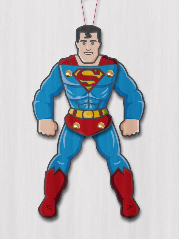 imagem do arquivo vetor para download Boneco de papel do Superman