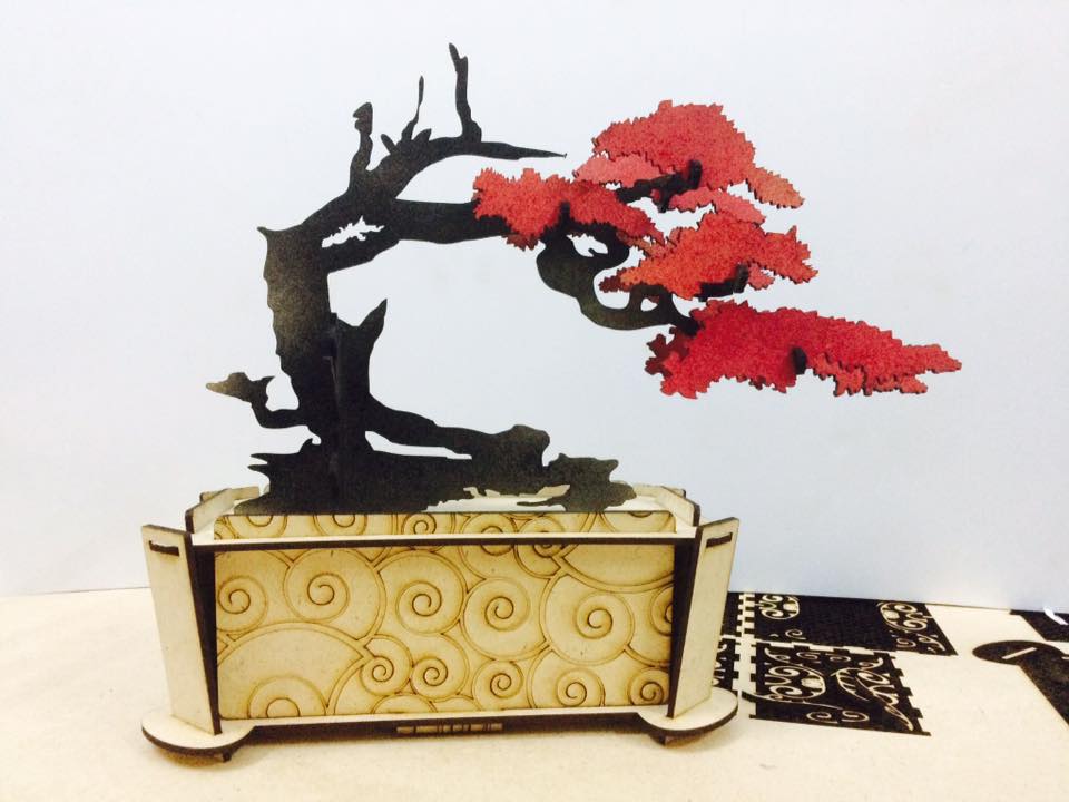 imagem do arquivo vetor para download Bonsai para Corte a Laser 