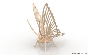 imagem do arquivo vetor para download Borboleta 3D