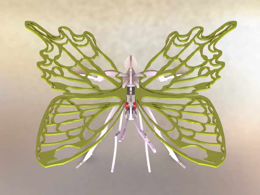 imagem do arquivo vetor para download Borboleta 3D