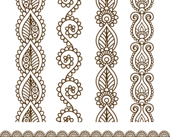 imagem do arquivo vetor para download Borda ornamental de estilo Mehndi