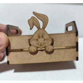 imagem do arquivo vetor para download CAIXOTE COELHO PÁSCOA MDF