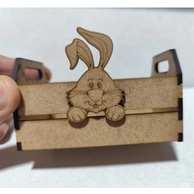 imagem do arquivo vetor para download CAIXOTE COELHO PÁSCOA MDF