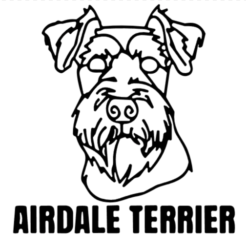 imagem do arquivo vetor para download Cabeça de Cão Airedale terrier em Vetor