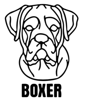 imagem do arquivo vetor para download Cabeça de cão em vetor Boxes