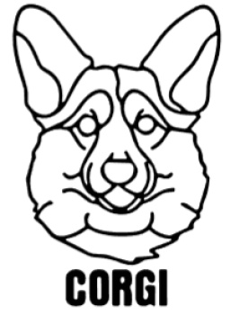 imagem do arquivo vetor para download Cabeça de cão em vetor Corgi