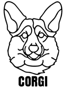 imagem do arquivo vetor para download Cabeça de cão em vetor Corgi