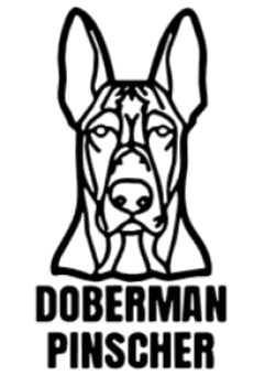 imagem do arquivo vetor para download Cabeça de cão em vetor Doberman Pinscher