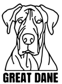 imagem do arquivo vetor para download Cabeça de cão em vetor Great Dane
