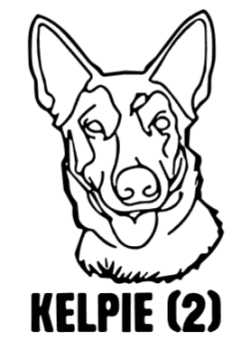 imagem do arquivo vetor para download Cabeça de cão em vetor Kelpie