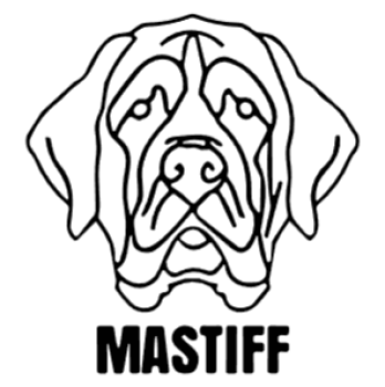imagem do arquivo vetor para download Cabeça de cão em vetor Mastiff