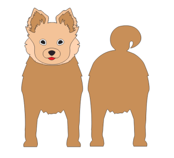 imagem do arquivo vetor para download Caixa cão Pomchi