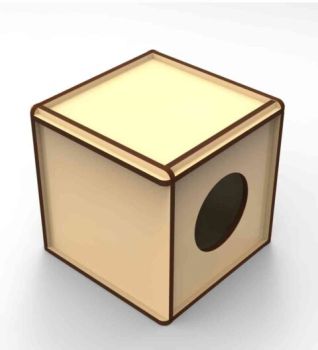 imagem do arquivo vetor para download Caixa de Coelho em Corte a Laser