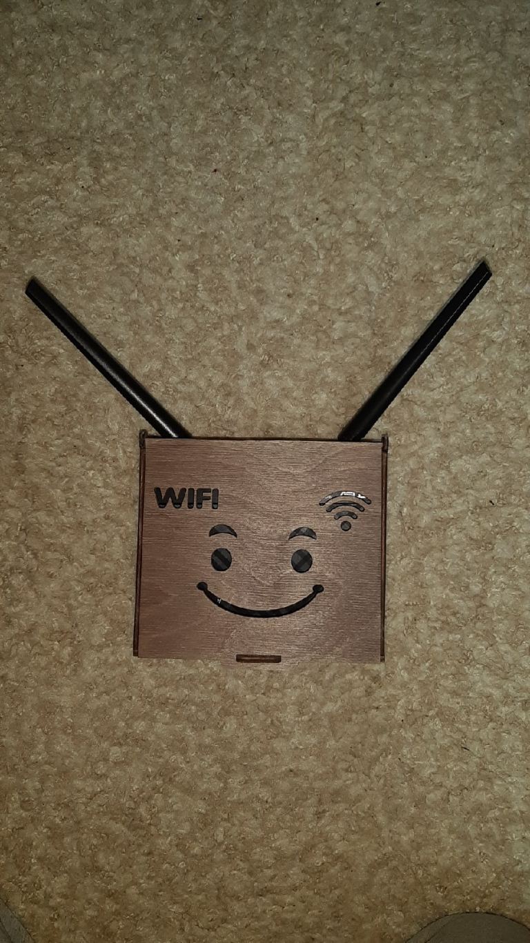 imagem do arquivo vetor para download Caixa de Wifi para Corte a Laser