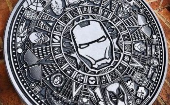 imagem do arquivo vetor para download Calendário Marvel com Decoração de Mandala